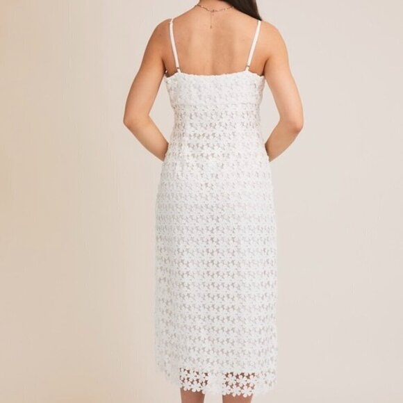 TAKE YOU THERE WHITE LACE MIDI DRESS - Picture 2 of 3